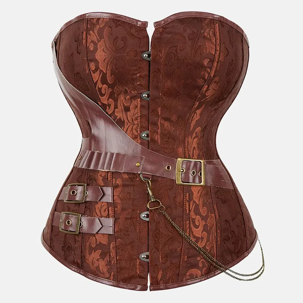 Braunes Steampunk Korsett