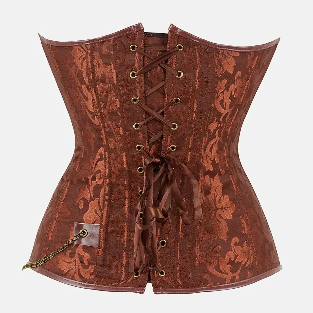 Braunes Steampunk Korsett