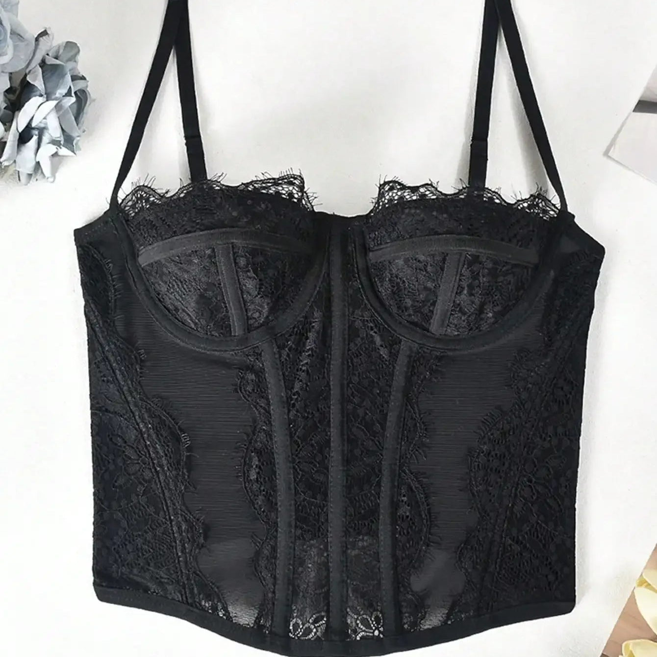 Korsett Top Schwarz