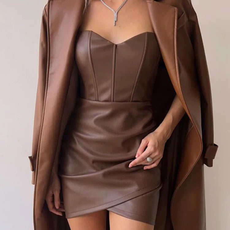 Leder Korsett Kleid