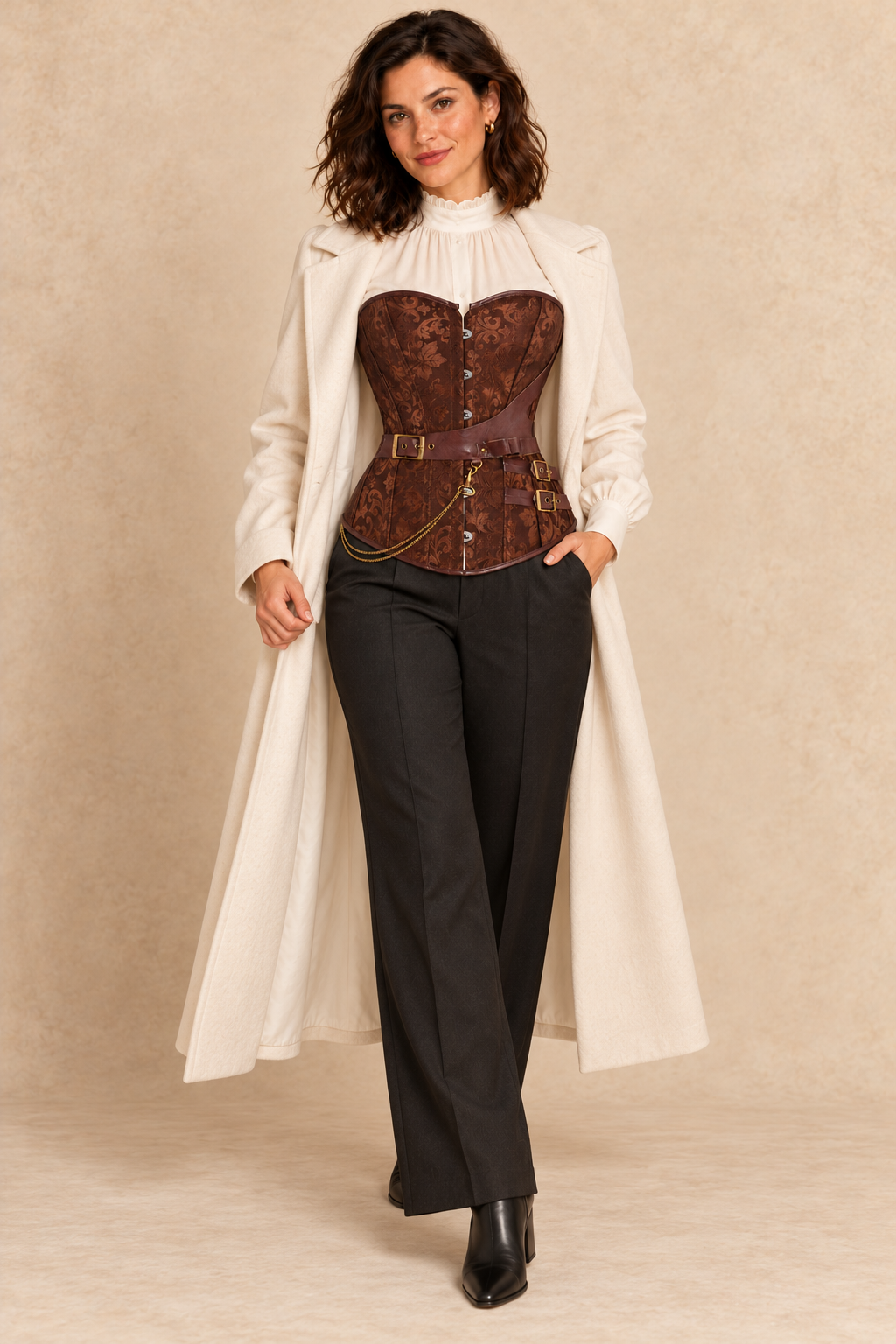 Braune Steampunk Korsett – Der Look