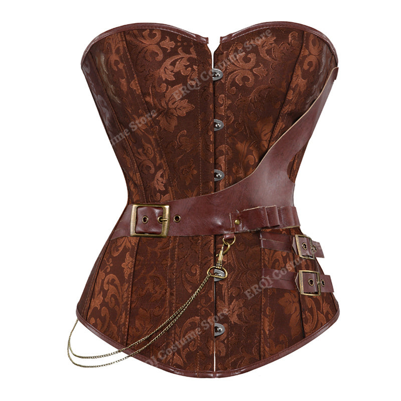 Originalaufnahme: Braune Steampunk Korsett