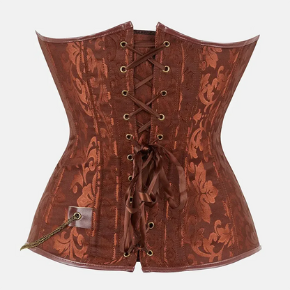 Braunes Steampunk Korsett