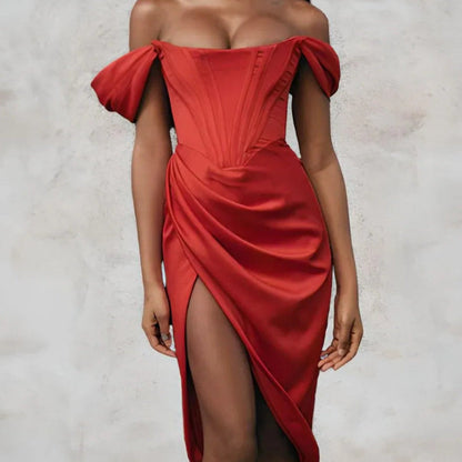 Korsett Kleid Rot
