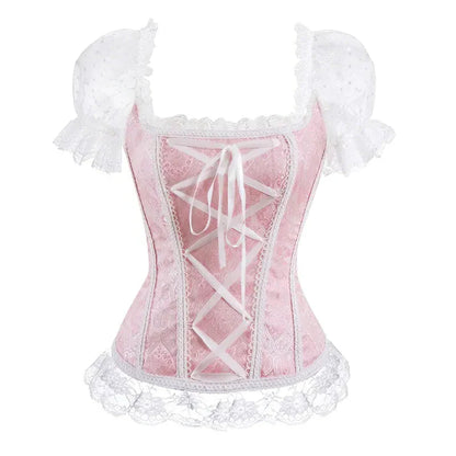 Korsett Rosa Weiß