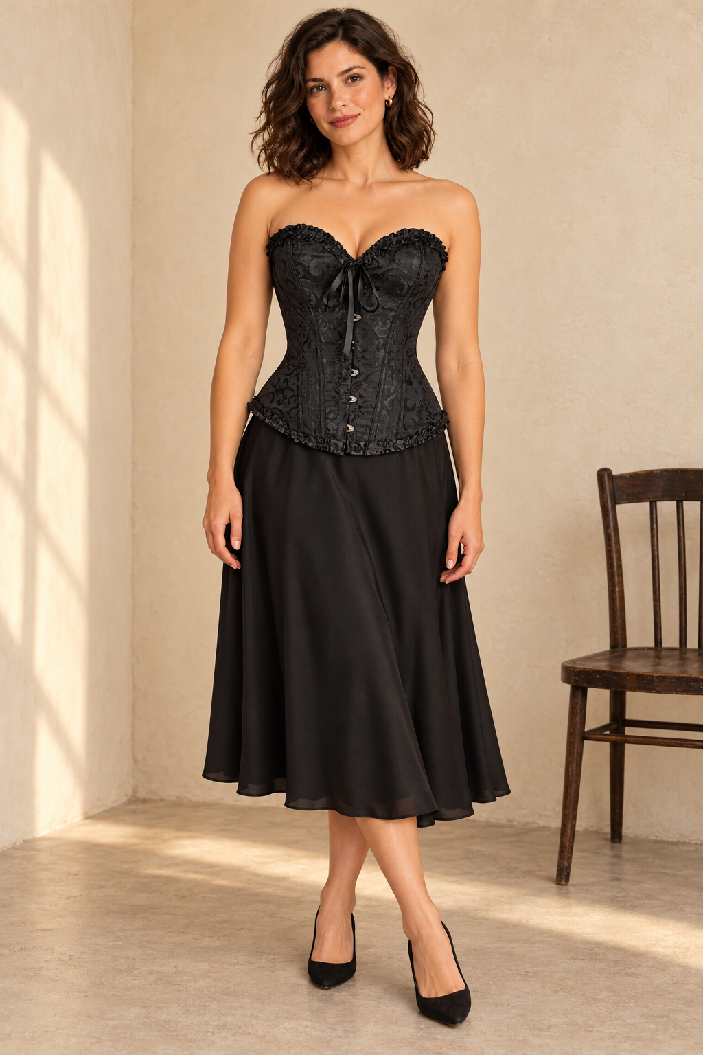 Korsett Viktorianisch in Schwarz – Der Look