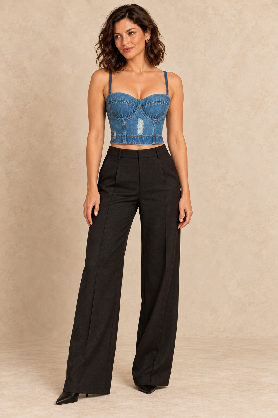 Korsett Oberteil Jeans