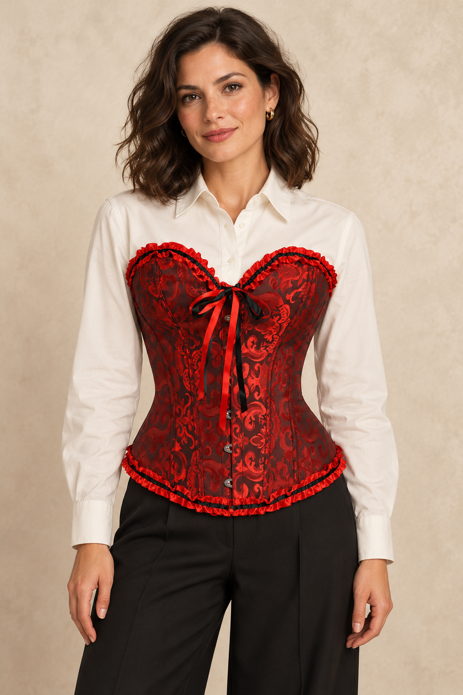 Viktorianisches Rotes Korsett